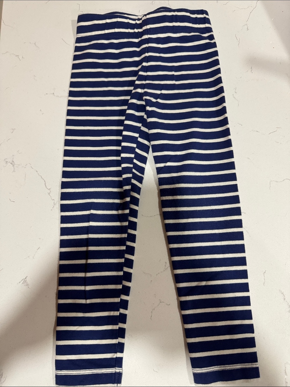 Mini BODEN Navy and White Striped Leggings toddler 4-5y
